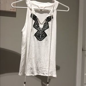 White shirt with black details